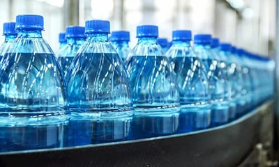 Different stages of setting up a mineral water production line